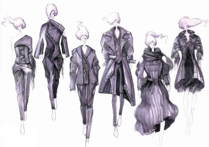 创意女装手绘效果图 女装设计的艺术与时尚融合